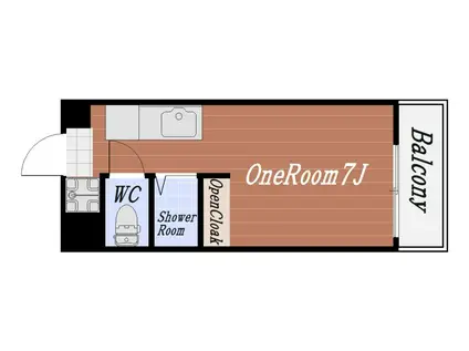 グランデBWM(ワンルーム/5階)の間取り写真