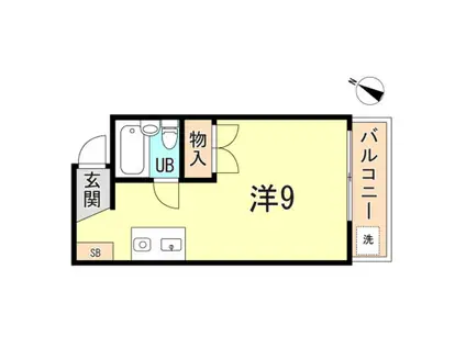 コートアベニュー(ワンルーム/3階)の間取り写真