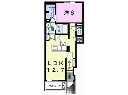 ルミナーレ(1LDK/1階)の間取り写真