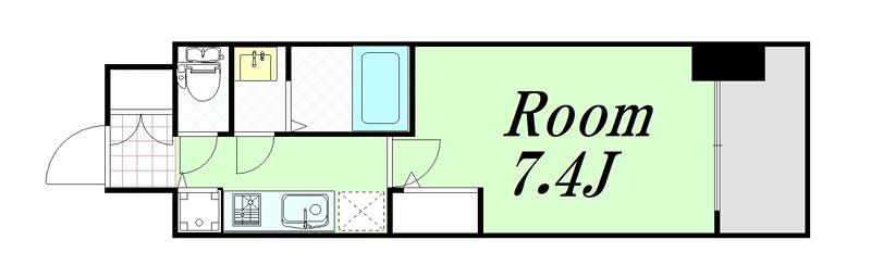 エスリード松屋町サウス(1K/3階)の間取り写真