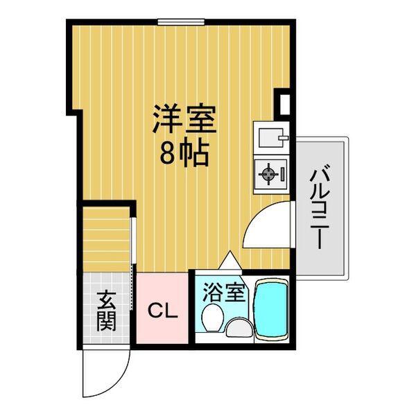 アユミマンション(1K/2階)の間取り写真