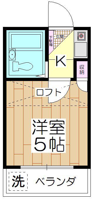 ガーデンウメダ(ワンルーム/2階)の間取り写真