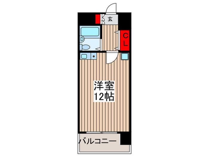 アネックス蕨(ワンルーム/4階)の間取り写真