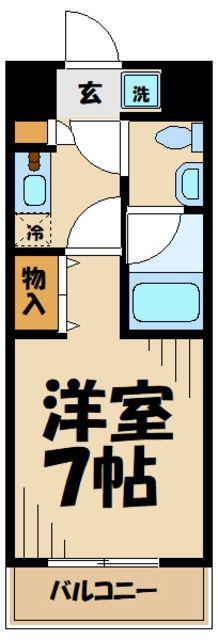 アポー堀之内(1K/5階)の間取り写真