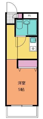E-HOUSE C棟(1K/1階)の間取り写真