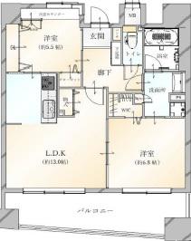 ペルル堂島(3LDK/12階)の間取り写真