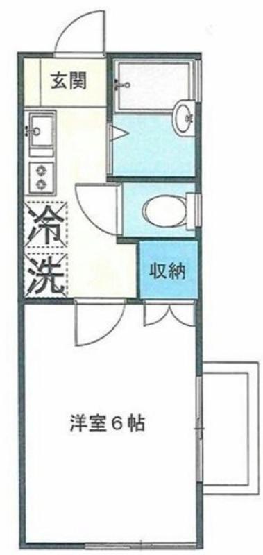 ラルース大岡山(1K/2階)の間取り写真