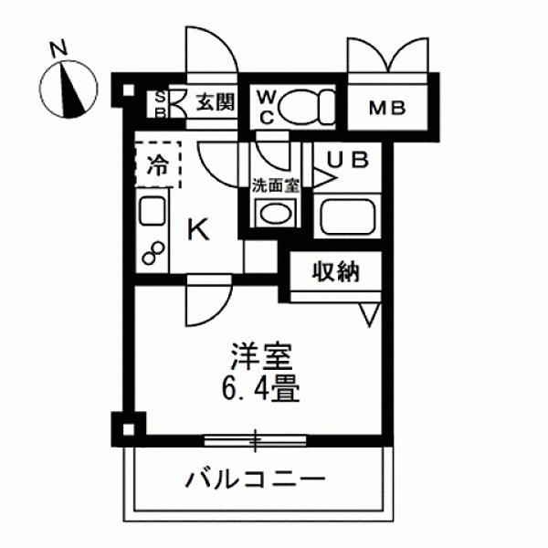 リゾラ グランデ(1K/2階)の間取り写真