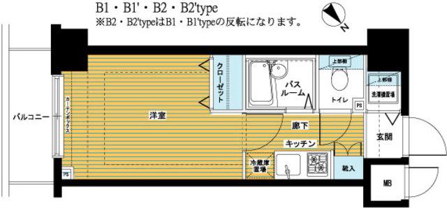 トーシンフェニックス日本橋イースト(1K/9階)の間取り写真