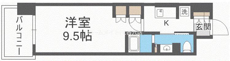コンフォリア阿波座(1K/5階)の間取り写真