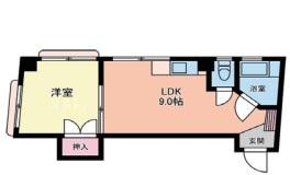 カブラギ第2マンション(1LDK/3階)の間取り写真