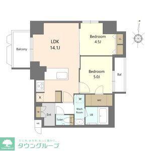 S-RESIDENCE高岳BRESA(2LDK/3階)の間取り写真