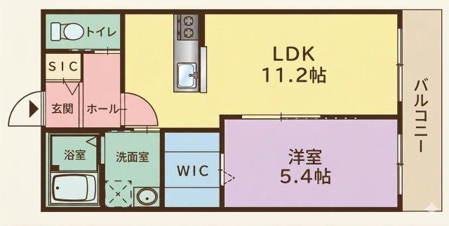 プライムリュクスフラット(1LDK/3階)の間取り写真