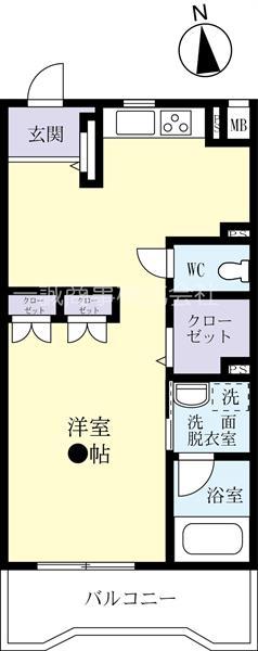 ロフォス白梅(ワンルーム/5階)の間取り写真