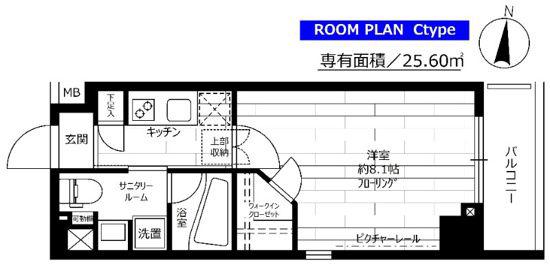 ステージファースト錦糸町アジールコート(1K/3階)の間取り写真