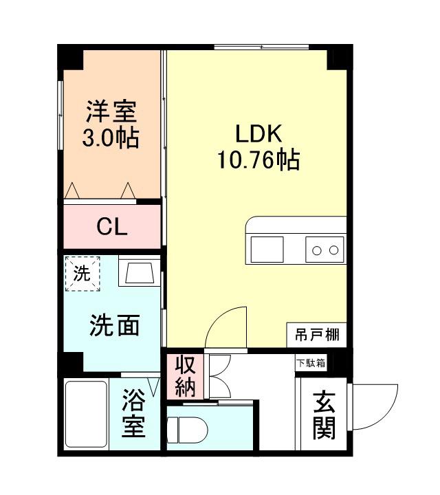 LULU KOSUGI(1LDK/2階)の間取り写真
