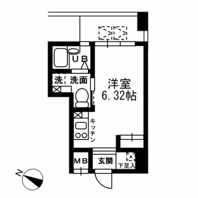 レジディア三越前(ワンルーム/4階)の間取り写真