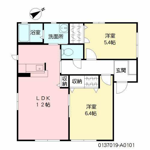 シャーメゾンGEN(2LDK/1階)の間取り写真