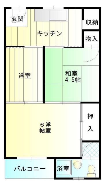 グランディア東神戸(3K/2階)の間取り写真