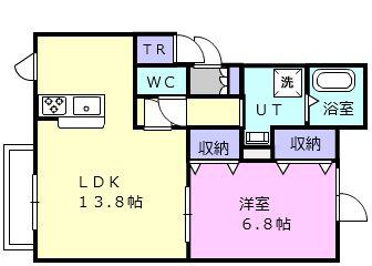 レインボーハウス春日NO45(1LDK/1階)の間取り写真