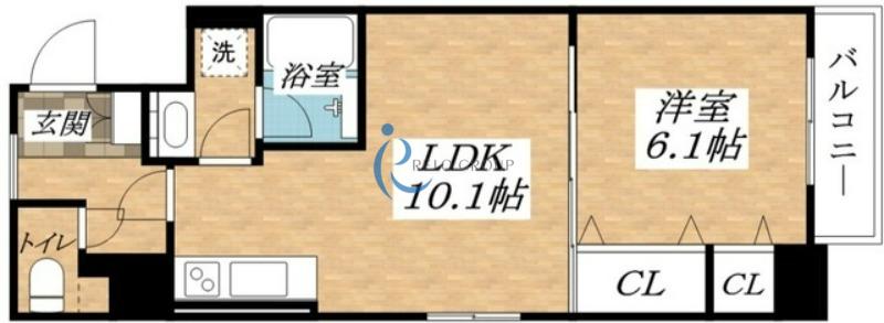 ビスタユーア(1LDK/4階)の間取り写真