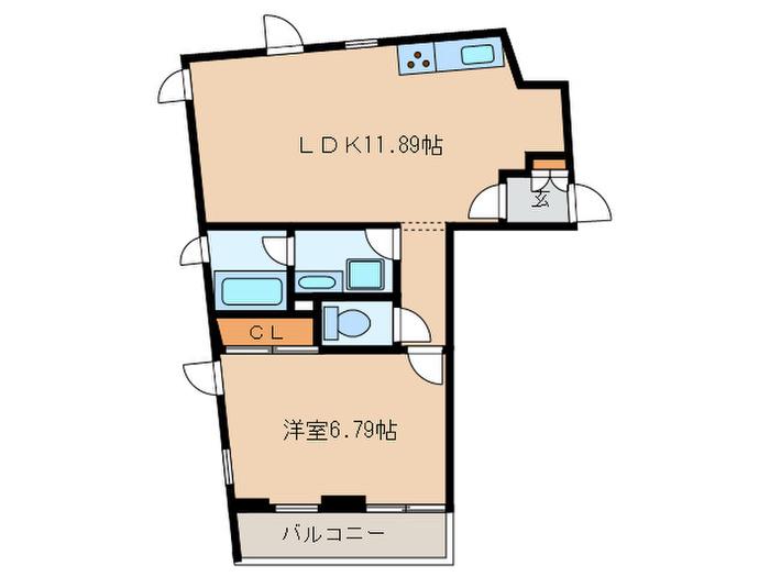 西馬込テラスコート(1LDK/3階)の間取り写真
