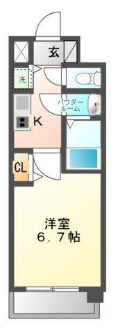 プレサンス名古屋STATIONルミアス(1K/11階)の間取り写真