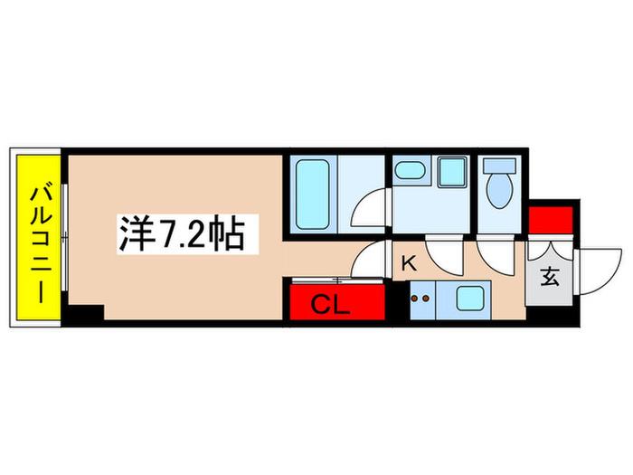 レジデンス清末2(1K/B1階)の間取り写真