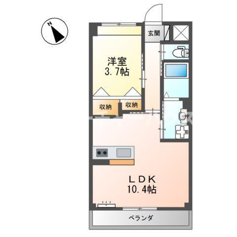 ルミナスステージ(1LDK/1階)の間取り写真