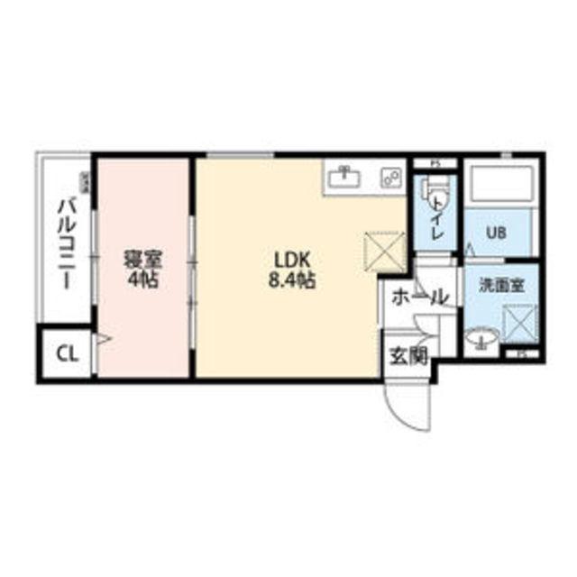 アムールシトラス(1LDK/2階)の間取り写真