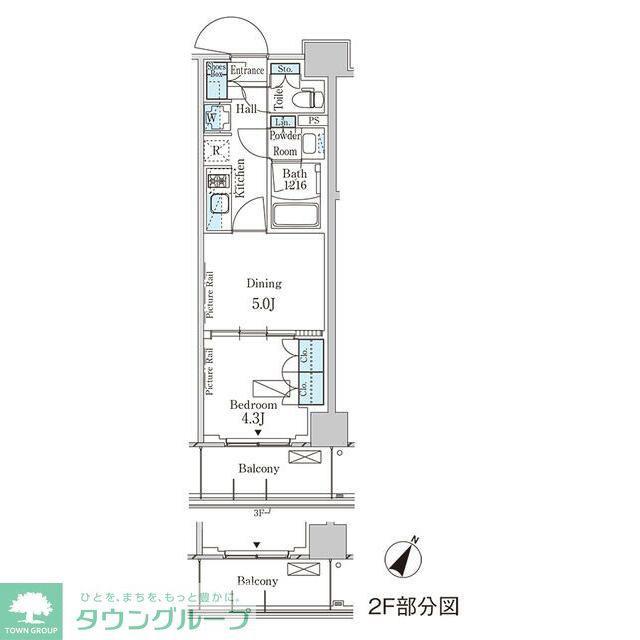 パークアクシス横濱大通公園(1DK/10階)の間取り写真