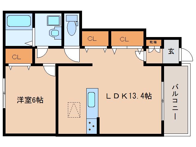 ネオ ステージ(1LDK/1階)の間取り写真