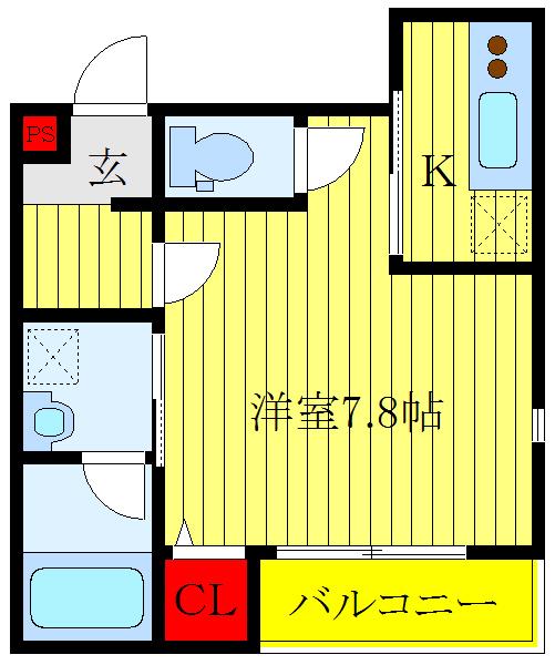 東京メトロ南北線 赤羽岩淵駅 徒歩5分 3階建 築9年(1K/3階)の間取り写真