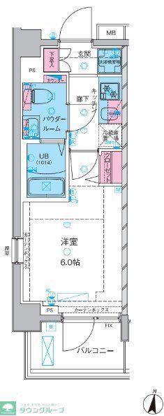 GENOVIA 京成立石 SKYGARDEN(1K/3階)の間取り写真