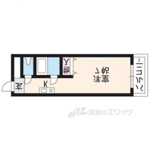 ノアーズアーク観月橋(1K/4階)の間取り写真