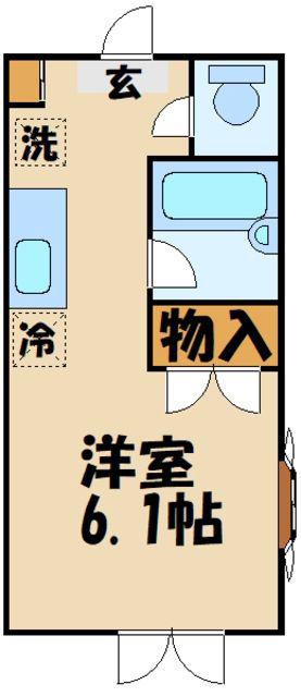 やよい館(1K/2階)の間取り写真