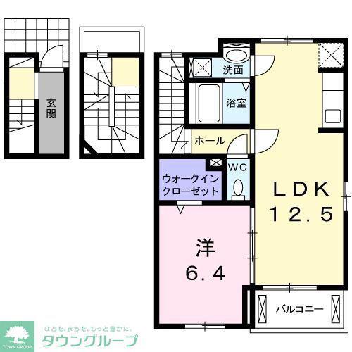エルヴィータII(1LDK/3階)の間取り写真