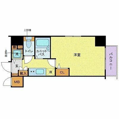トーシンフェニックス芝浦ベイフォート(1K/9階)の間取り写真