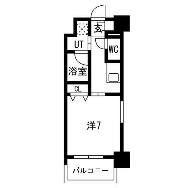 レジデンス東別院スクエアII(1K/10階)の間取り写真