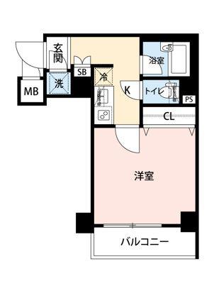マイナビSTAYミライエ信濃町(1K/4階)の間取り写真