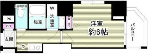 GLANZ門前仲町(1K/5階)の間取り写真