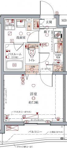 クレヴィスタ練馬桜台(1K/2階)の間取り写真