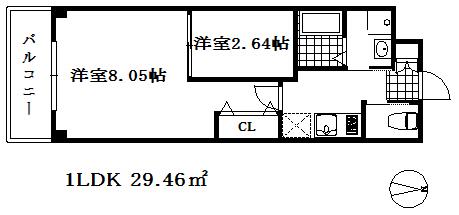 ブイ ルネサンス大塚(1LDK/1階)の間取り写真