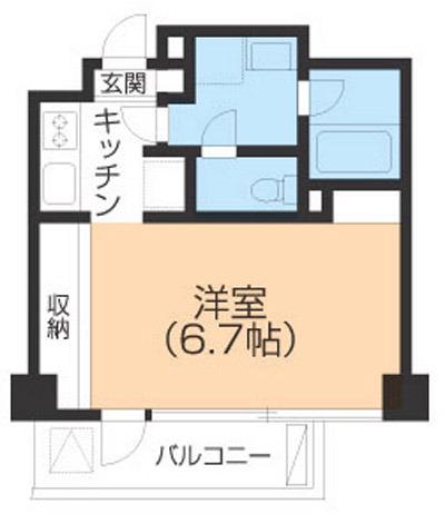 千住4丁目マンシオン(1K/3階)の間取り写真