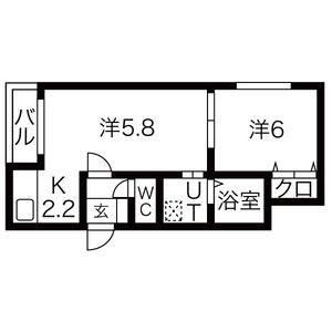 トラストコートS16(1LDK/3階)の間取り写真