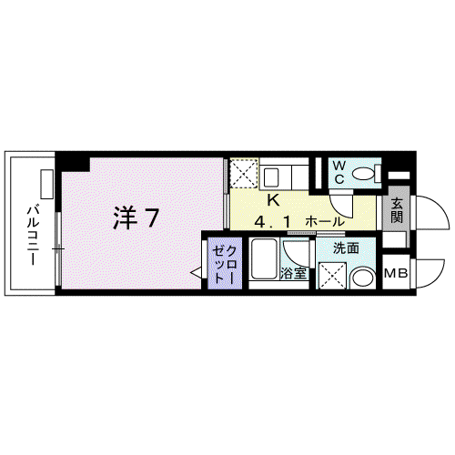 エミナンス川口(1K/3階)の間取り写真