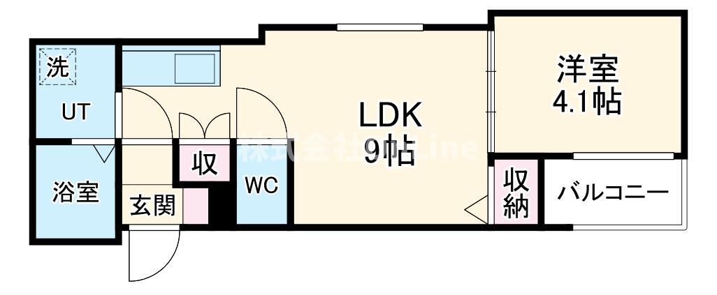 F ASECIA CARMEL(1LDK/1階)の間取り写真