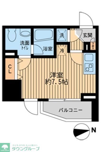ライブコート草加(ワンルーム/14階)の間取り写真