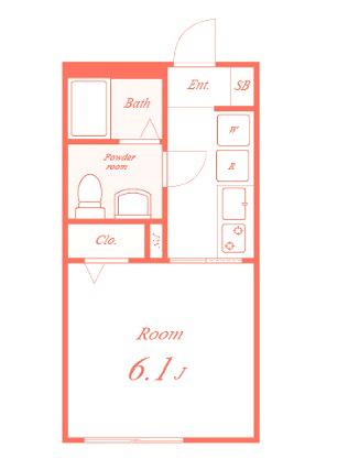 FT-KAMOI FLAT(1K/2階)の間取り写真