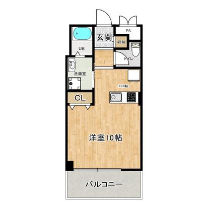 GK.BLD(1K/4階)の間取り写真